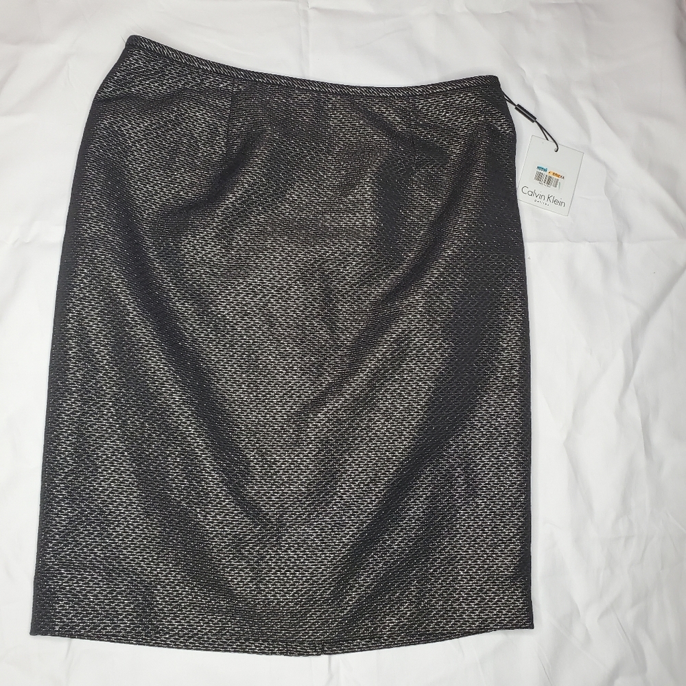 Calvin Klein Women's Petite Metallic Jac